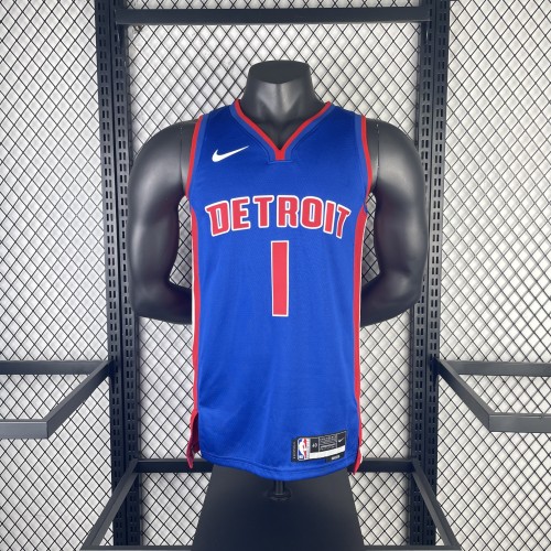 NBA Detroit Pistons Jersey 2023 Allen Iverson #1 Basketball Jersey