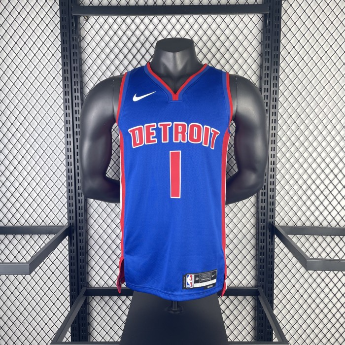 NBA Detroit Pistons Jersey 2023 Allen Iverson #1 Basketball Jersey