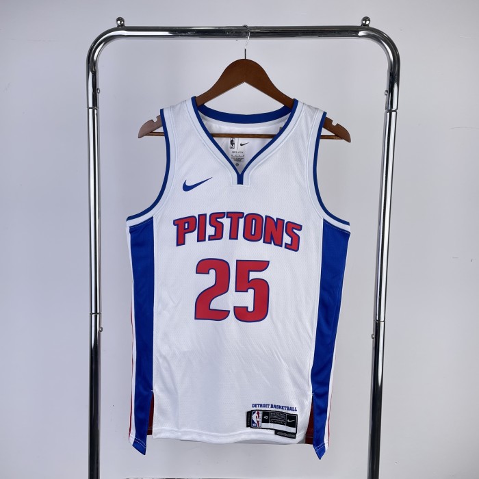NBA Detroit Pistons Jersey 2023 Derrick Rose #25 Basketball Jersey