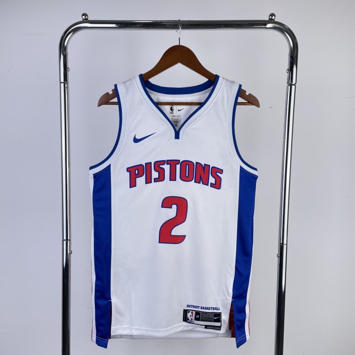 NBA Detroit Pistons Jersey 2023 Cade Cunningham #2 Basketball Jersey