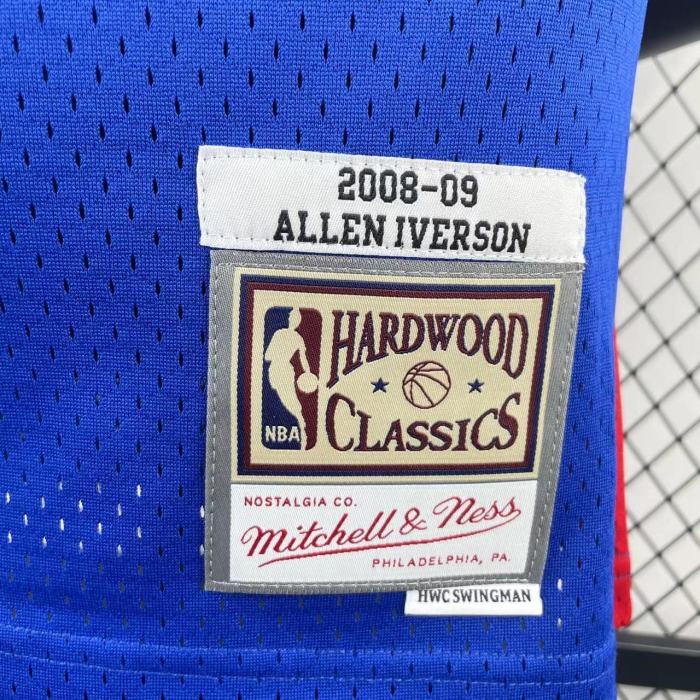 NBA Detroit Pistons Jersey 2008-09 Allen Iverson #1 Basketball Jersey