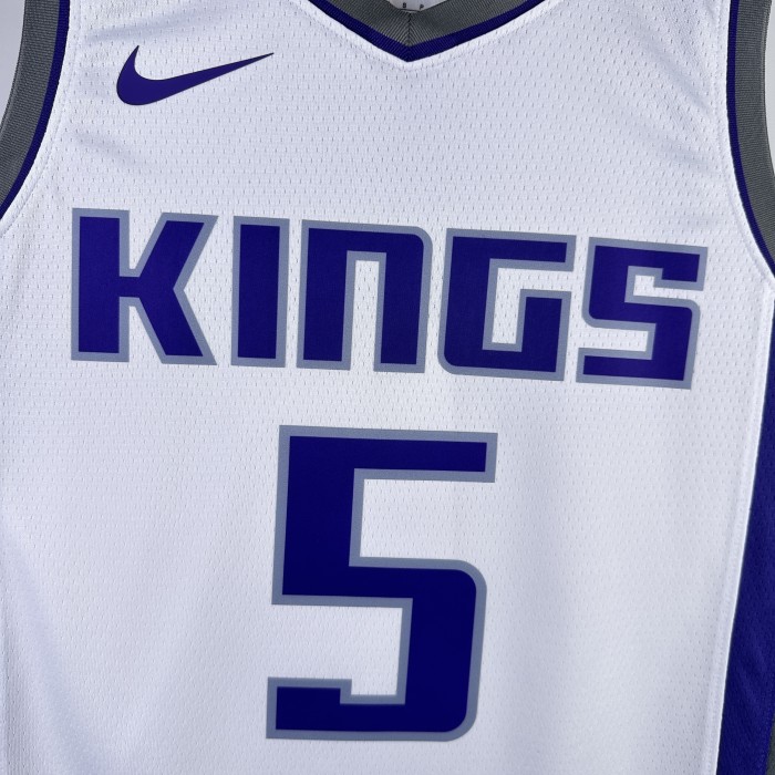 NBA Sacramento Kings Jersey 2023 De'Aaron Fox #5 Basketball Jersey