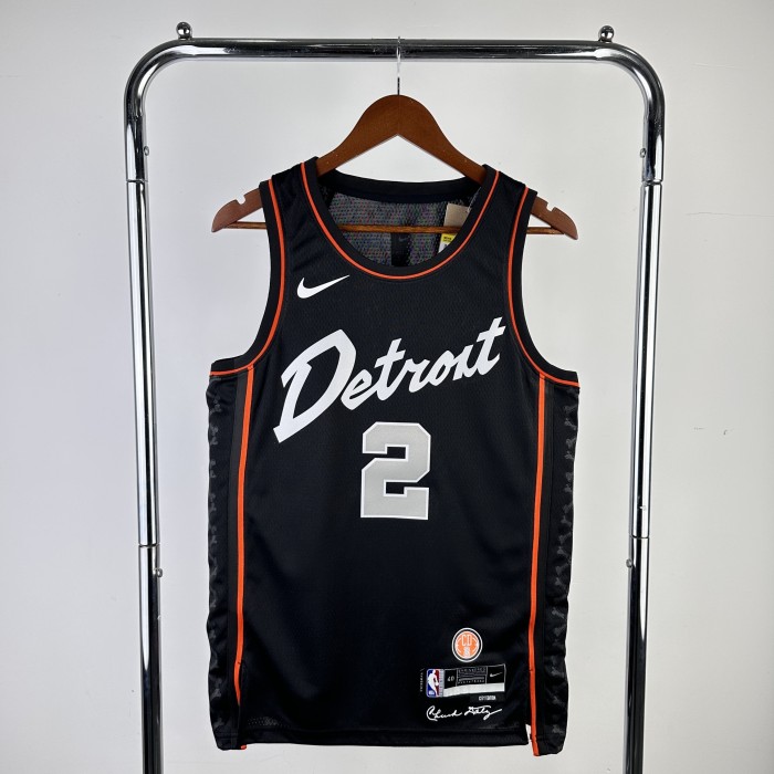 NBA Detroit Pistons Jersey 2024 Cade Cunningham #2 Basketball Jersey