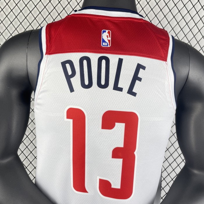 NBA Washington Wizards Jersey 2023 Jordan Poole #13 Basketball Jersey