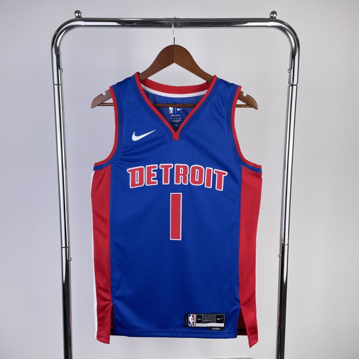 NBA Detroit Pistons Jersey 2023 Allen Iverson #1 Basketball Jersey