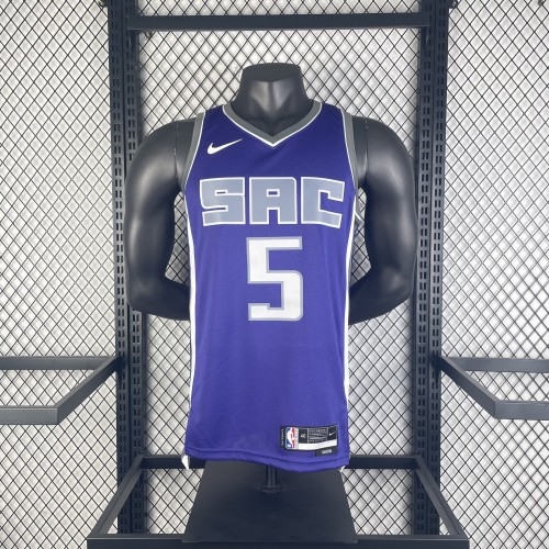 NBA Sacramento Kings Jersey 2023 De'Aaron Fox #5 Basketball Jersey