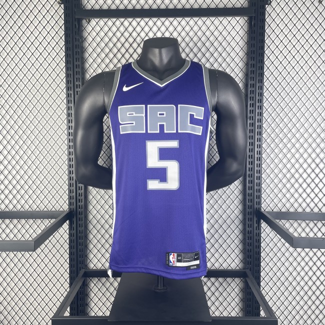 NBA Sacramento Kings Jersey 2023 De'Aaron Fox #5 Basketball Jersey