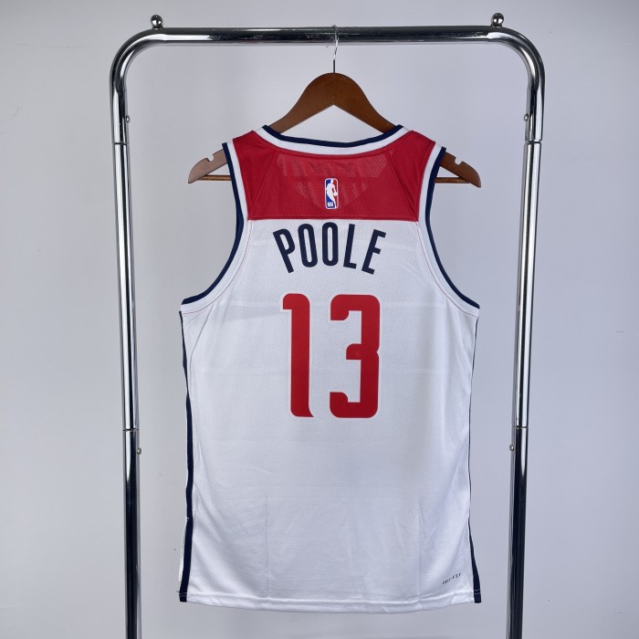 NBA Washington Wizards Jersey 2023 Jordan Poole #13 Basketball Jersey
