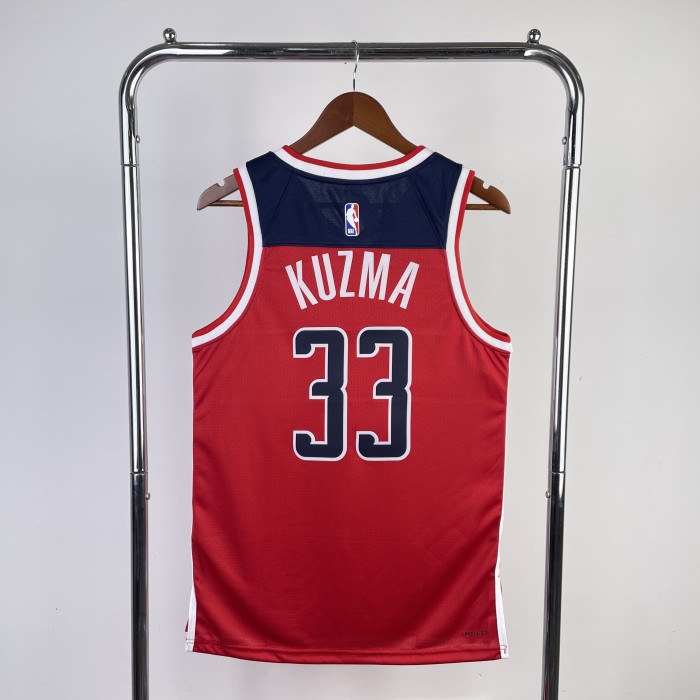 NBA Washington Wizards Jersey 2023 Kyle Kuzma #33 Basketball Jersey