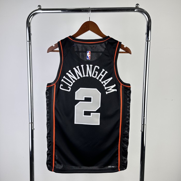NBA Detroit Pistons Jersey 2024 Cade Cunningham #2 Basketball Jersey