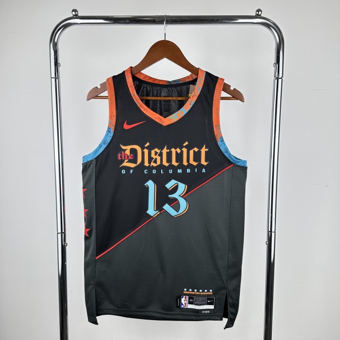 NBA Washington Wizards Jersey 2024 Jordan Poole #13 Basketball Jersey