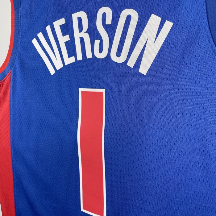 NBA Detroit Pistons Jersey 2023 Allen Iverson #1 Basketball Jersey