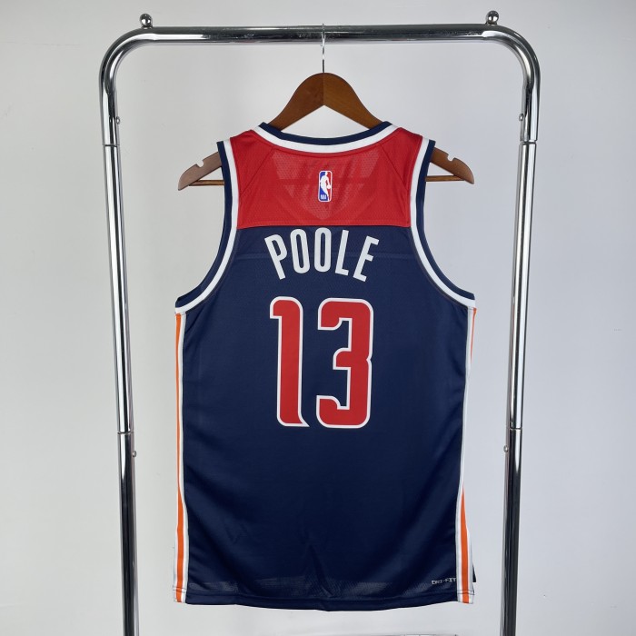 NBA Washington Wizards Jersey 2023 Jordan Poole #13 Basketball Jersey