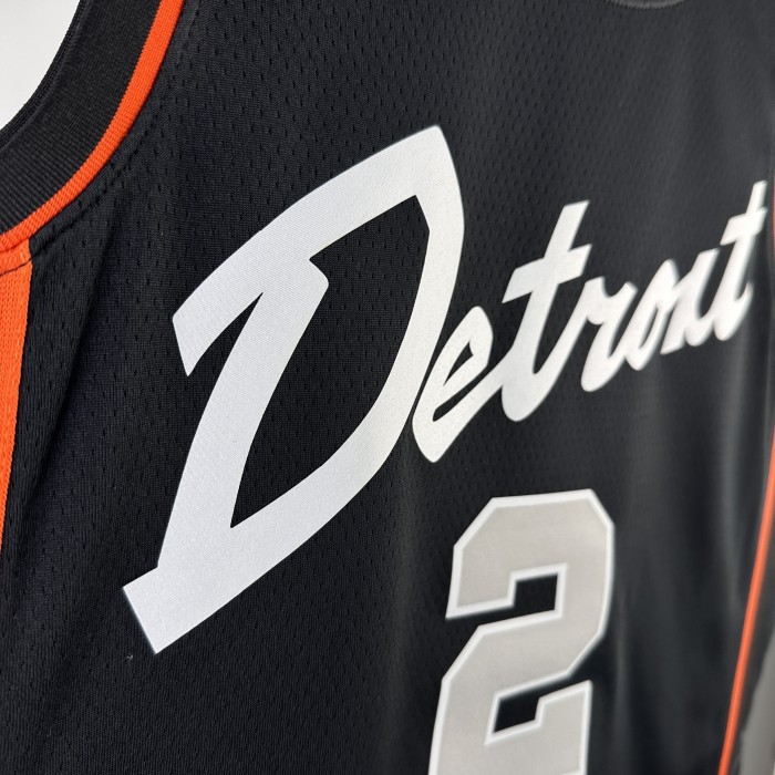 NBA Detroit Pistons Jersey 2024 Cade Cunningham #2 Basketball Jersey