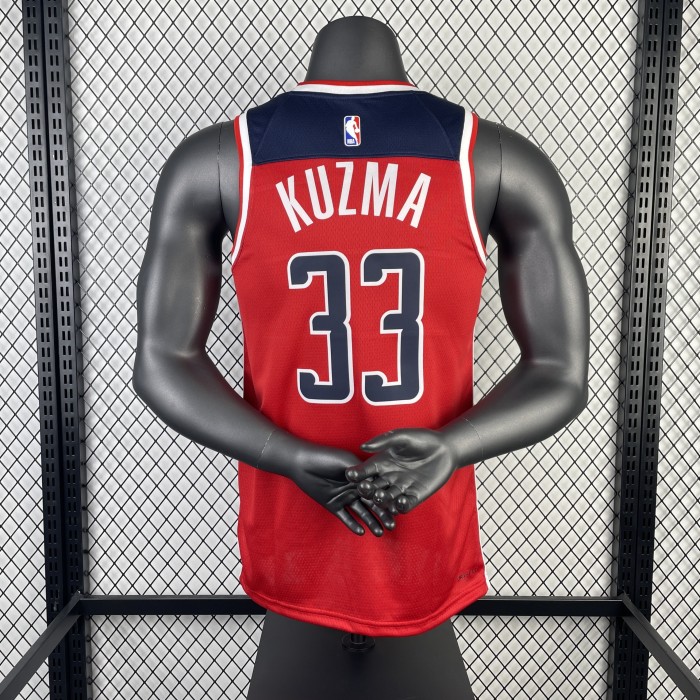 NBA Washington Wizards Jersey 2023 Kyle Kuzma #33 Basketball Jersey
