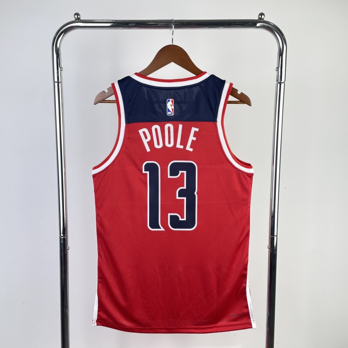 NBA Washington Wizards Jersey 2023 Jordan Poole #13 Basketball Jersey