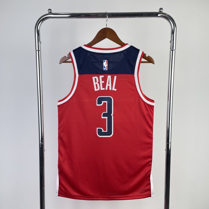 NBA Washington Wizards Jersey 2023 Bradley Beal #3 Basketball Jersey