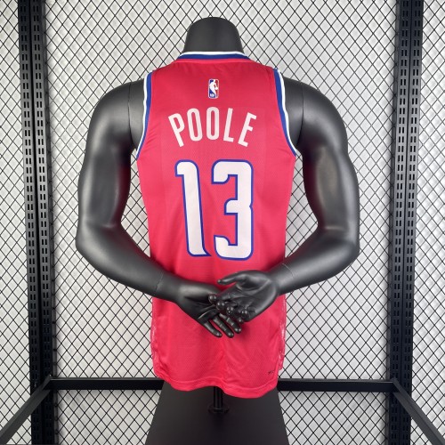 NBA Washington Wizards Jersey 2023 Jordan Poole #13 Basketball Jersey