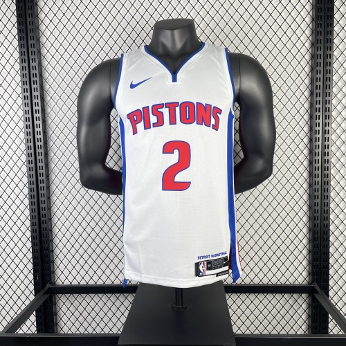 NBA Detroit Pistons Jersey 2023 Cade Cunningham #2 Basketball Jersey