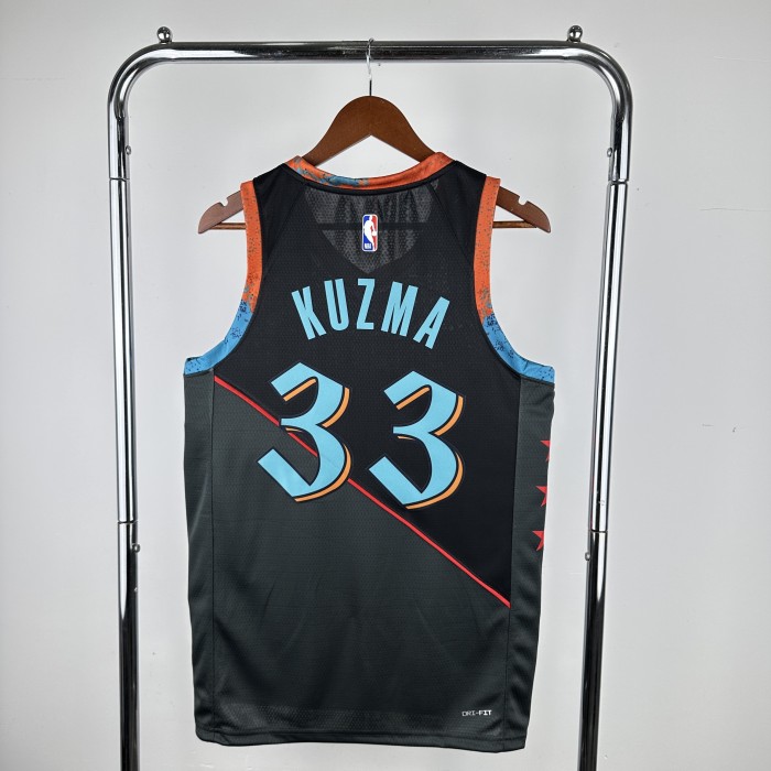NBA Washington Wizards Jersey 2024 Kyle Kuzma #33 Basketball Jersey
