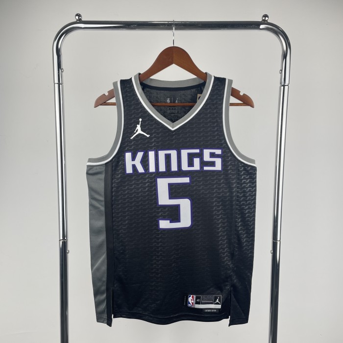 NBA Sacramento Kings Jersey 2024 De'Aaron Fox #5 Basketball Jersey
