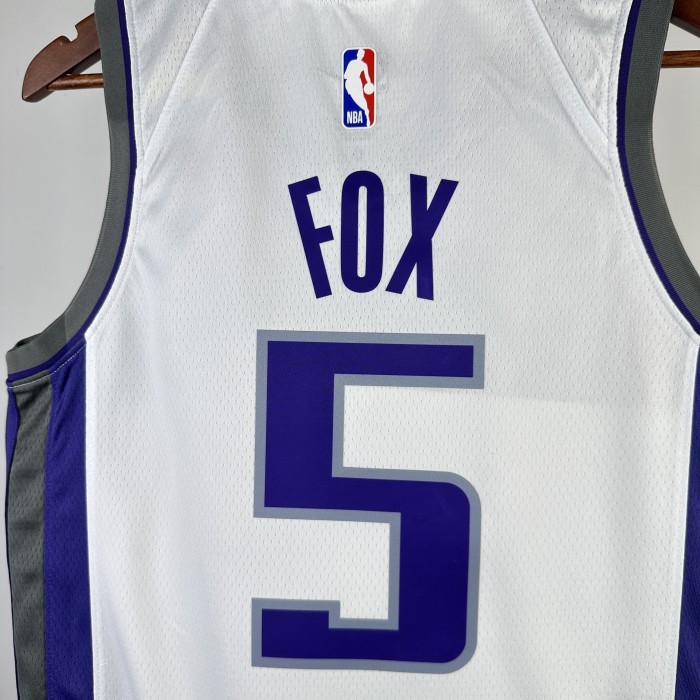 NBA Sacramento Kings Jersey 2023 De'Aaron Fox #5 Basketball Jersey