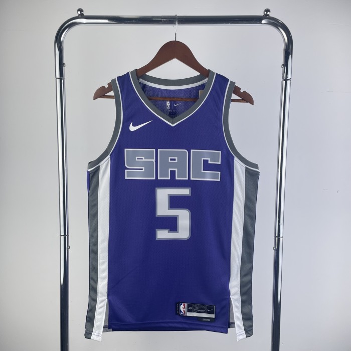 NBA Sacramento Kings Jersey 2023 De'Aaron Fox #5 Basketball Jersey