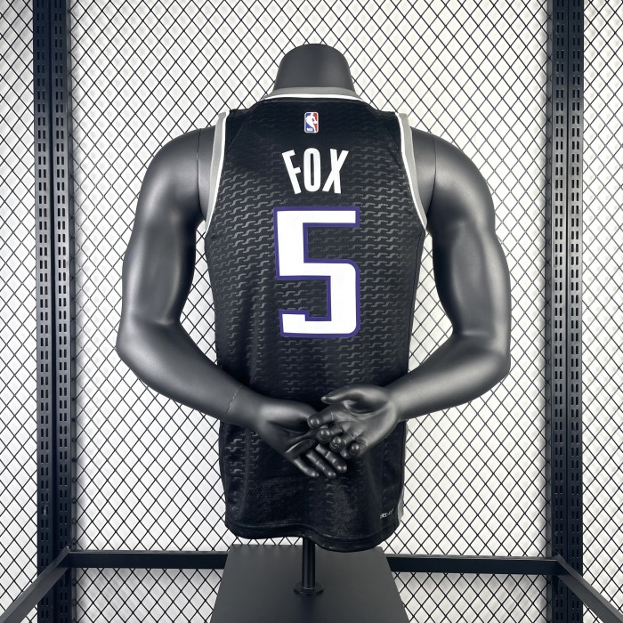 NBA Sacramento Kings Jersey 2024 De'Aaron Fox #5 Basketball Jersey