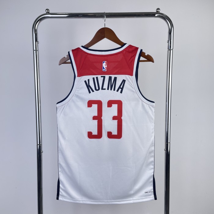 NBA Washington Wizards Jersey 2023 Kyle Kuzma #33 Basketball Jersey