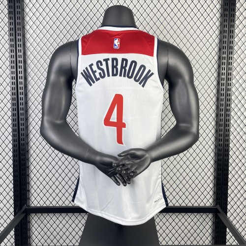 NBA Washington Wizards Jersey 2023 Russell Westbrook #4 Basketball Jersey