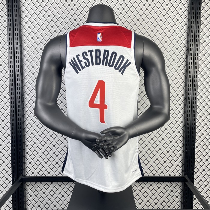 NBA Washington Wizards Jersey 2023 Russell Westbrook #4 Basketball Jersey