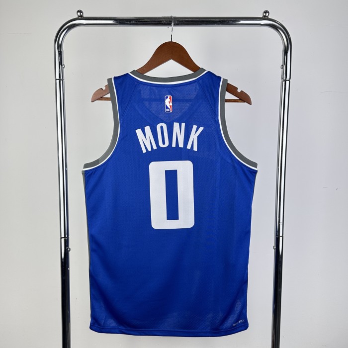 NBA Sacramento Kings Jersey 2024 Monk #0 Basketball Jersey