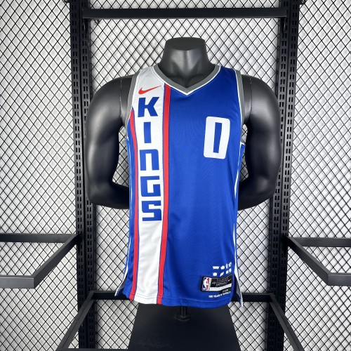 NBA Sacramento Kings Jersey 2024 Monk #0 Basketball Jersey