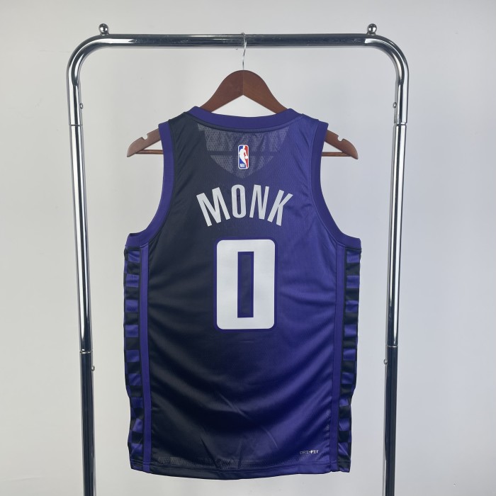 NBA Sacramento Kings Jersey 2024 Monk #0 Basketball Jersey