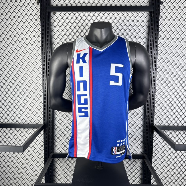 NBA Sacramento Kings Jersey 2024 Fox #5 Basketball Jersey