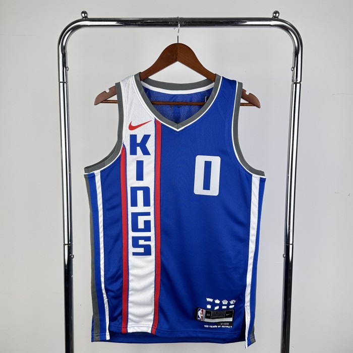 NBA Sacramento Kings Jersey 2024 Monk #0 Basketball Jersey