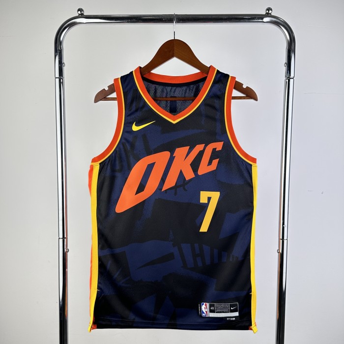 NBA Thunder Jersey 2024 Holmgren #7 Basketball Jersey