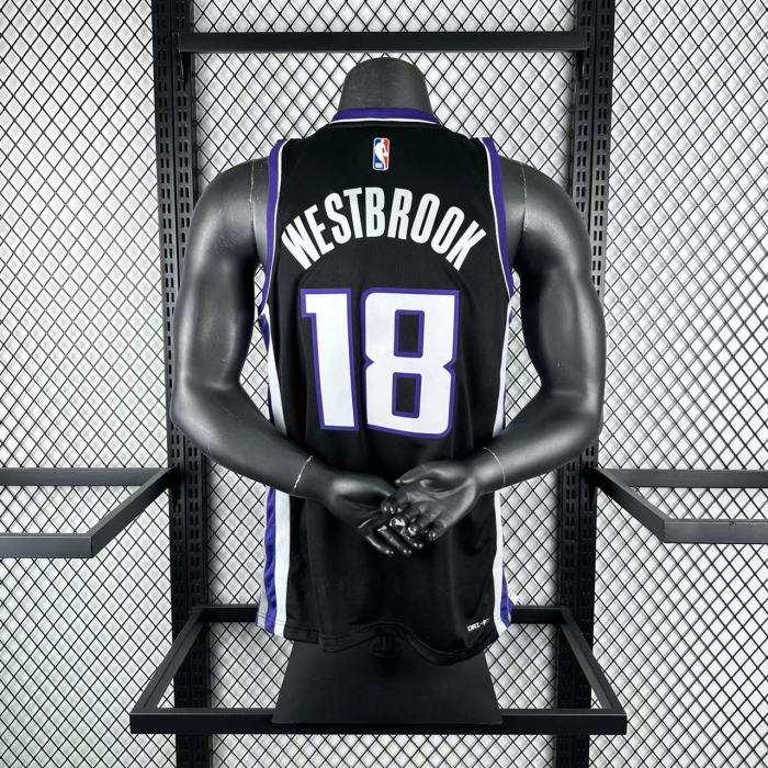 NBA Sacramento Kings Jersey 2024 Westbrook #18 Basketball Jersey