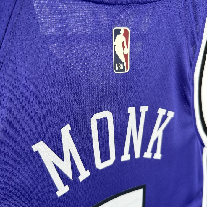 NBA Sacramento Kings Jersey 2025 Monk #0 Basketball Jersey