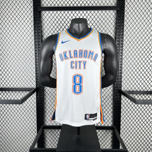 NBA Thunder Jersey 2023 Williams #8 Basketball Jersey