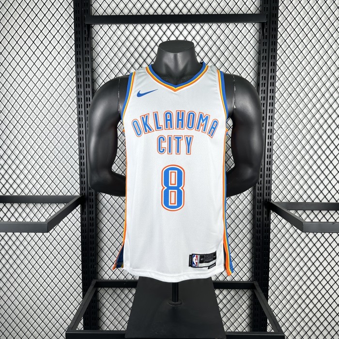NBA Thunder Jersey 2023 Williams #8 Basketball Jersey