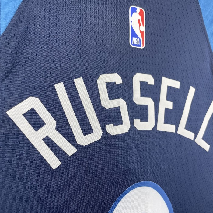 NBA Timberwolves Jersey 2023 Russell #0 Basketball Jersey
