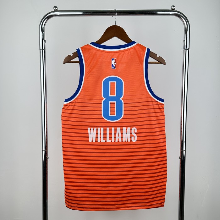 NBA Thunder Jersey 2025 Williams #8 Basketball Jersey