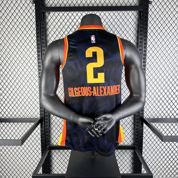 NBA Thunder Jersey 2024 Gilgeous-Alexander #2 Basketball Jersey
