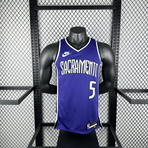 NBA Sacramento Kings Jersey 2025 Fox #5 Basketball Jersey