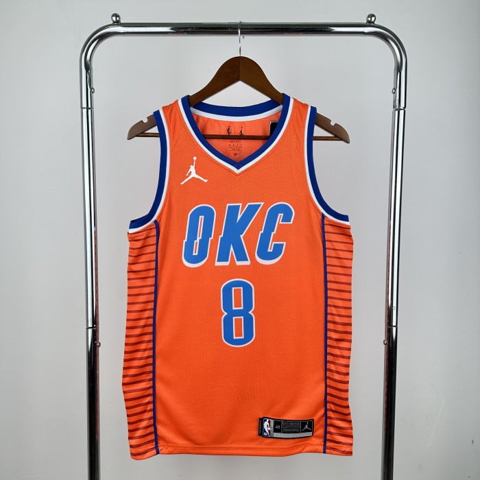NBA Thunder Jersey 2025 Williams #8 Basketball Jersey