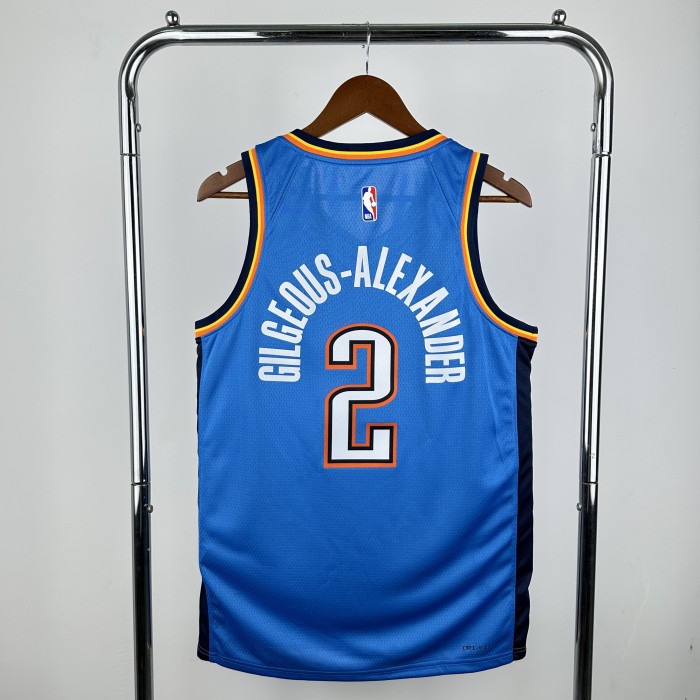 NBA Thunder Jersey 2023 Gilgeous-Alexander #2 Basketball Jersey