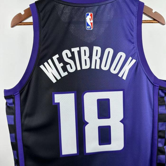 NBA Sacramento Kings Jersey 2024 Westbrook #18 Basketball Jersey