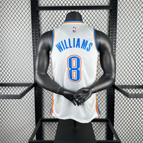 NBA Thunder Jersey 2023 Williams #8 Basketball Jersey