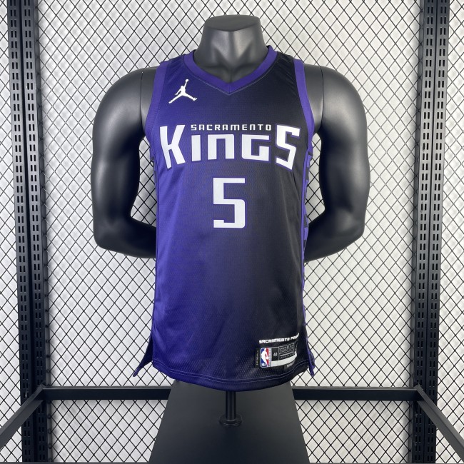 NBA Sacramento Kings Jersey 2024 Fox #5 Basketball Jersey